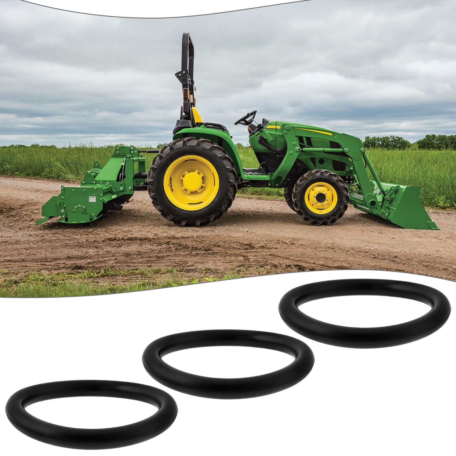VGOL 10pcs O-Ring 25x3.55mm Tractor Seal Ring Compatible with John Deere 301A 302A 1020 1030 1040 1120 1130 1140 1350 Replaces A4730R A-A4730R - Image 3