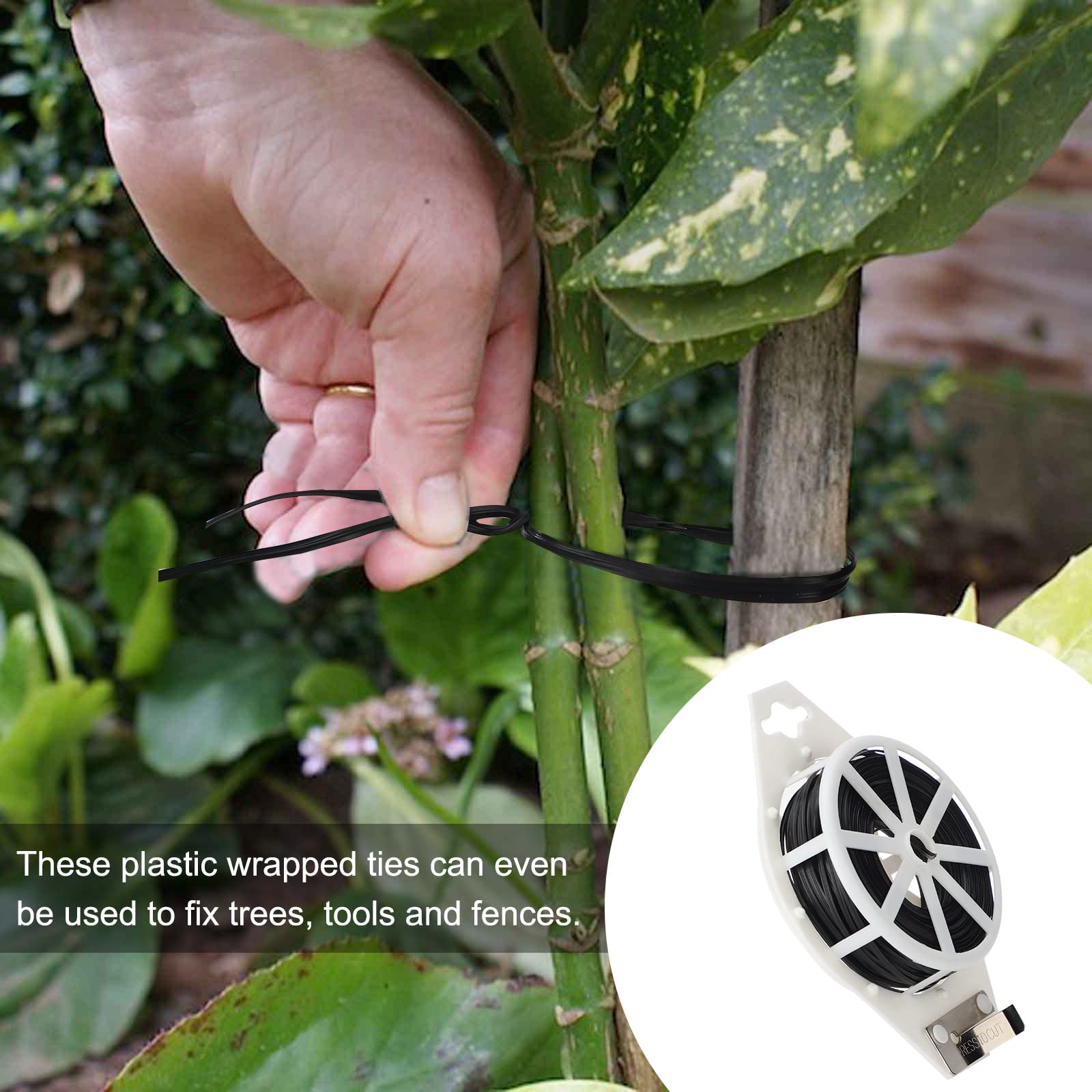 Fil De Liaison De Jardinage 30/50 M, Attaches Torsadées En Plastique Et Fil, Câble De Fixation Pour Plantes De Jardinage N0g8, Entretien Du Jardin