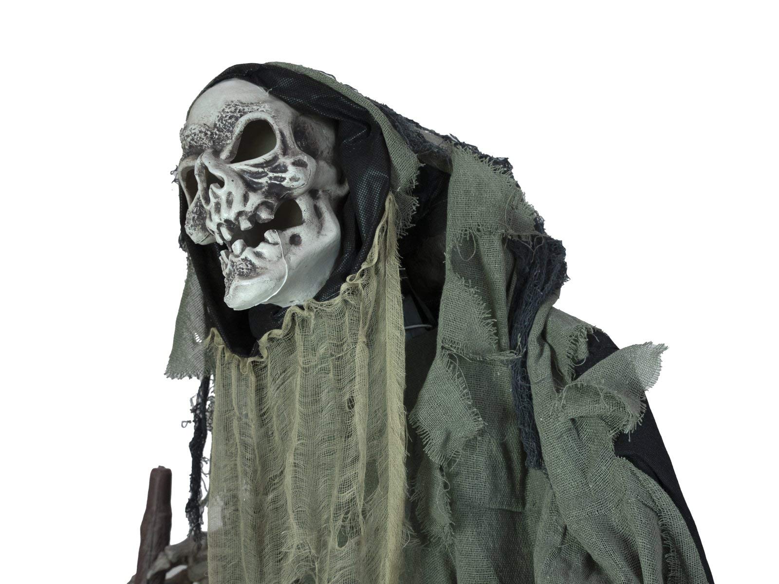 EUROPALMS Halloween Figur Wanderer, 160cm | Animiertes Skelett als Standfigur