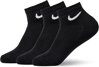 NIKE(ナイキ) 3P エブリデイ クッション クウォーター ソックス SX7667 010 ブラック/ホワイト M 23.0-25.0 cm