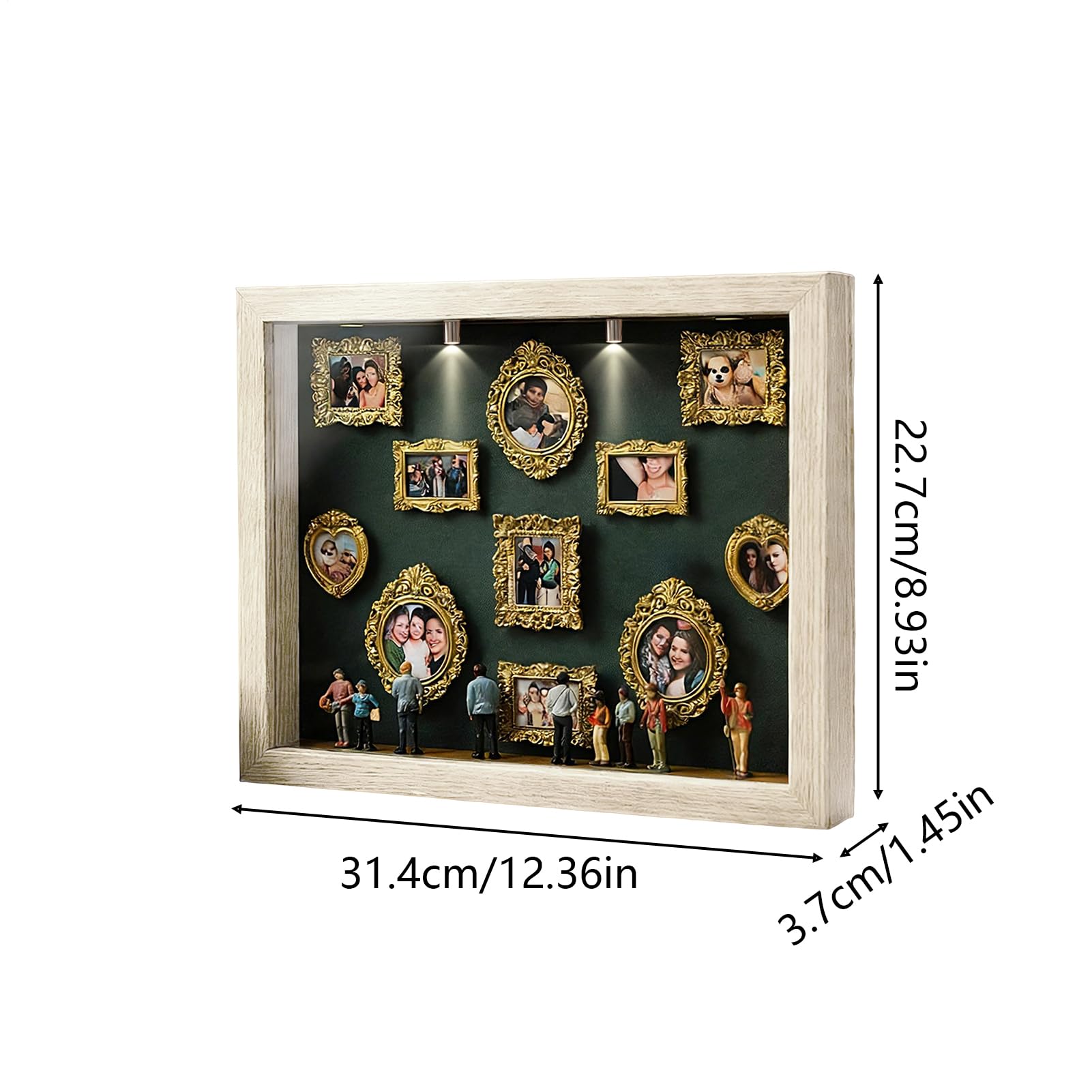 Museum Of Us Cornice Regalo Personalizzata Per Coppie, 22,7*31,4*3,7cm, Mini Museum Silhouette Box, Celebrate Your Memories In Stile, Perfetta Per Matrimoni, Anniversari