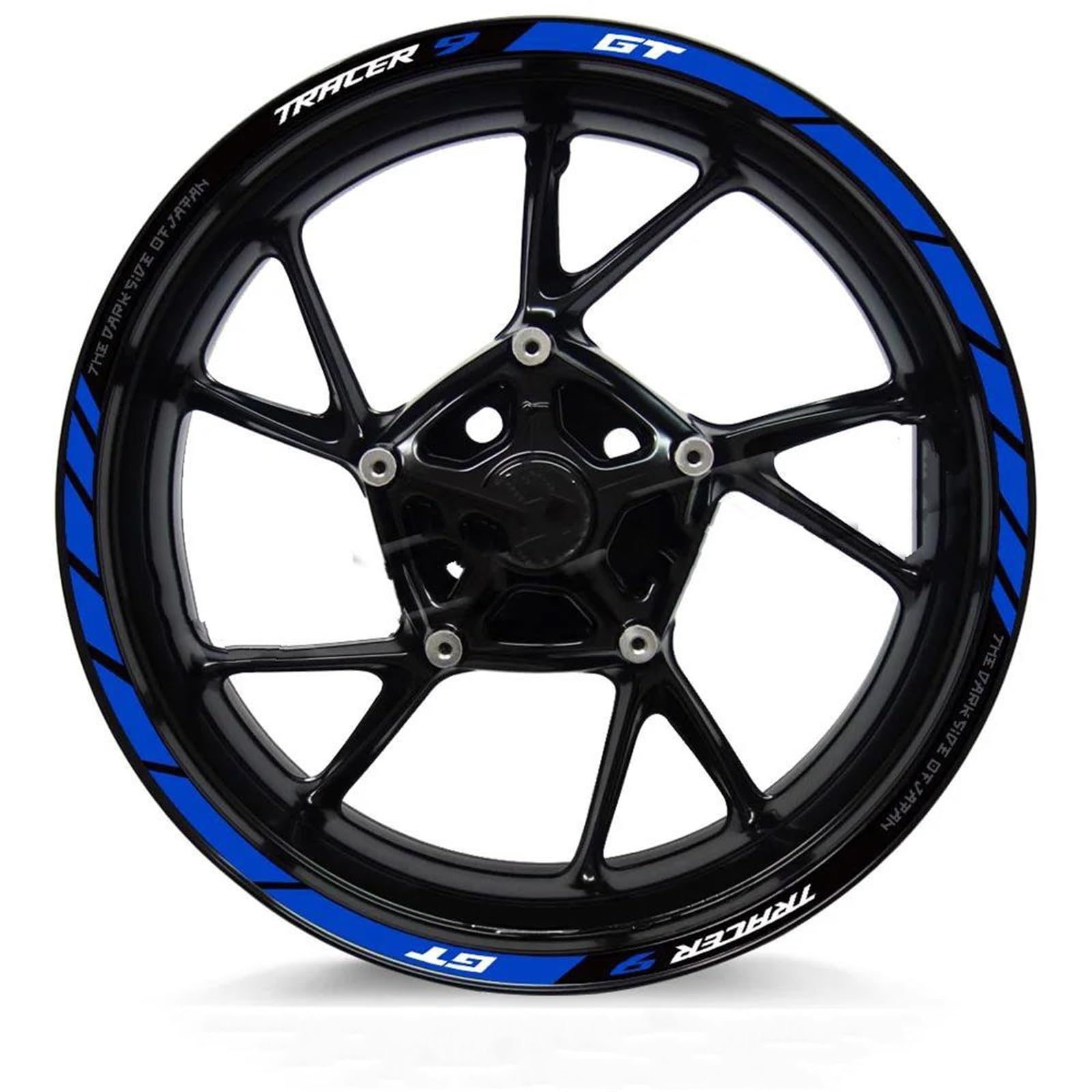 Stickers Motorcycle Wheel Stickers Night Reflective Decorative Rim for Tracer 9GT 900GT 2023(Style 2)