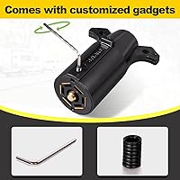 Vista 5 de Spurtar Enchufe de remolque de 7 pines redondo de 7 vías, estilo RV, hoja plana, arnés de cableado de luz de remolque, conector de repuesto