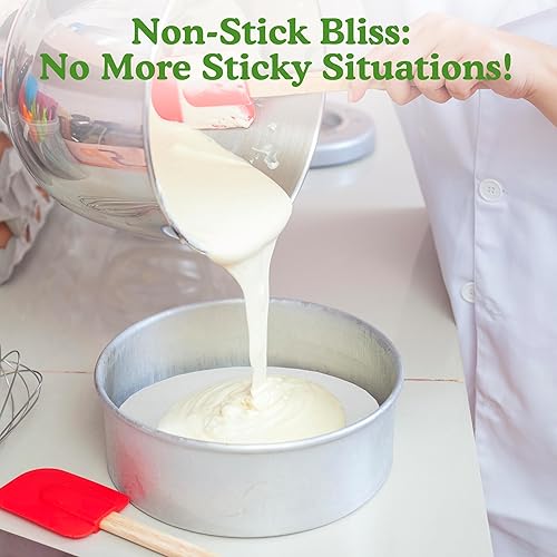 Miniatura 10 de Regency Wraps Círculos de papel pergamino para moldes redondos para pasteles, forros a prueba de grasa para hornear antiadherentes, 9 pulgadas