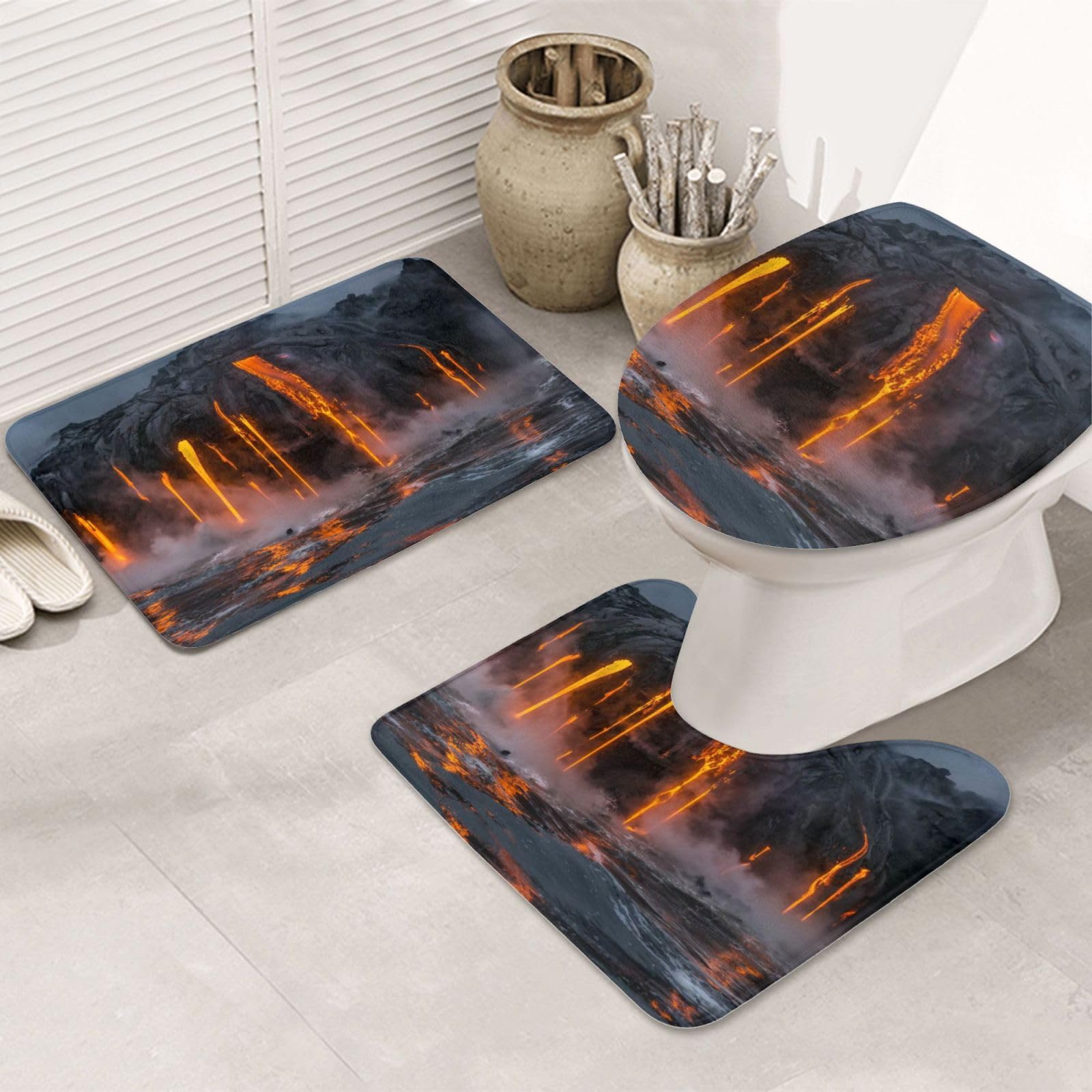Tapis de bain absorbants OUSIKA séchage rapide et protection anti-glisse