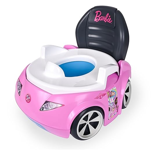 Barbie™ Convertible Car Potty Training Toilet, Includes Detachable Toddler Toilet Seat and Kids Potty, Ages 12 Months and Up, Pink