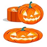 50 Pcs Halloween Placemats Disposable Pumpkin Shaped Placemat Farmhouse Seasonal Paper Table Mats for Kitchen Dining Table Fall Autumn Decorations