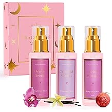 Paquete de 3 aerosoles corporales para mujer, juego de regalo de niebla de fragancia, tama&ntilde;o de viaje cada uno de 60 ml, lichi de orqu&iacute;dea vainilla