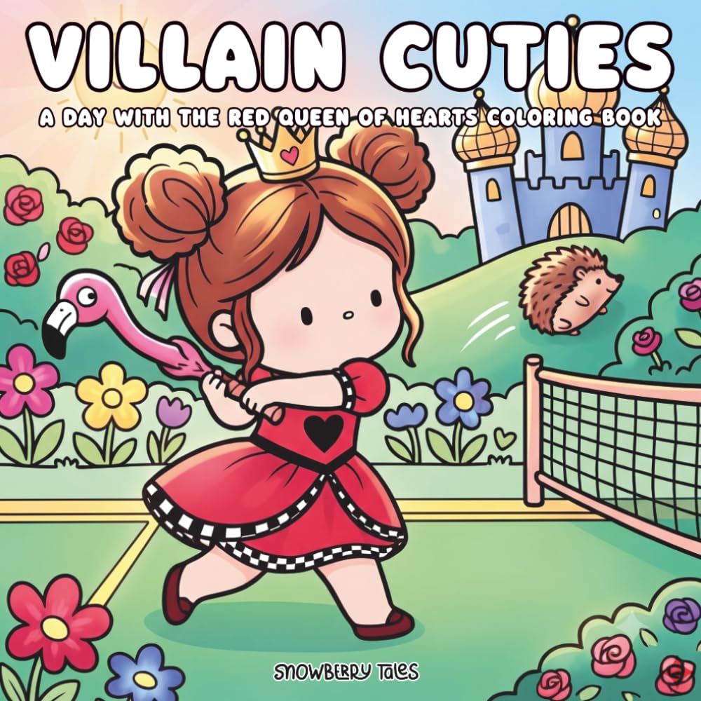Villain Cuties – A Day with the Red Queen of Hearts Coloring Book: Adorable Kawaii Villain Scenes for Relaxation & Creative Fun | Cute Dark Fantasy Characters, Royal Moments & Charming Villain Vibes