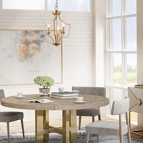 Miniatura 7 de KSANA Candelabro dorado, pequeña lámpara colgante para isla de cocina, comedor y sala de estar