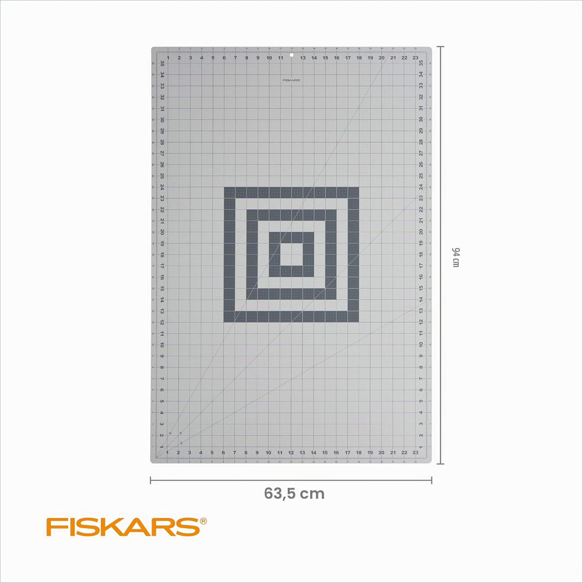 Fiskars Selbstheilende Schneidematte für Quilten, Kunst und Handwerk, 61 x 91,4 cm Raster, Nähmatte, Bastelschneidebrett, Nähzubehör und Quiltwerkzeuge