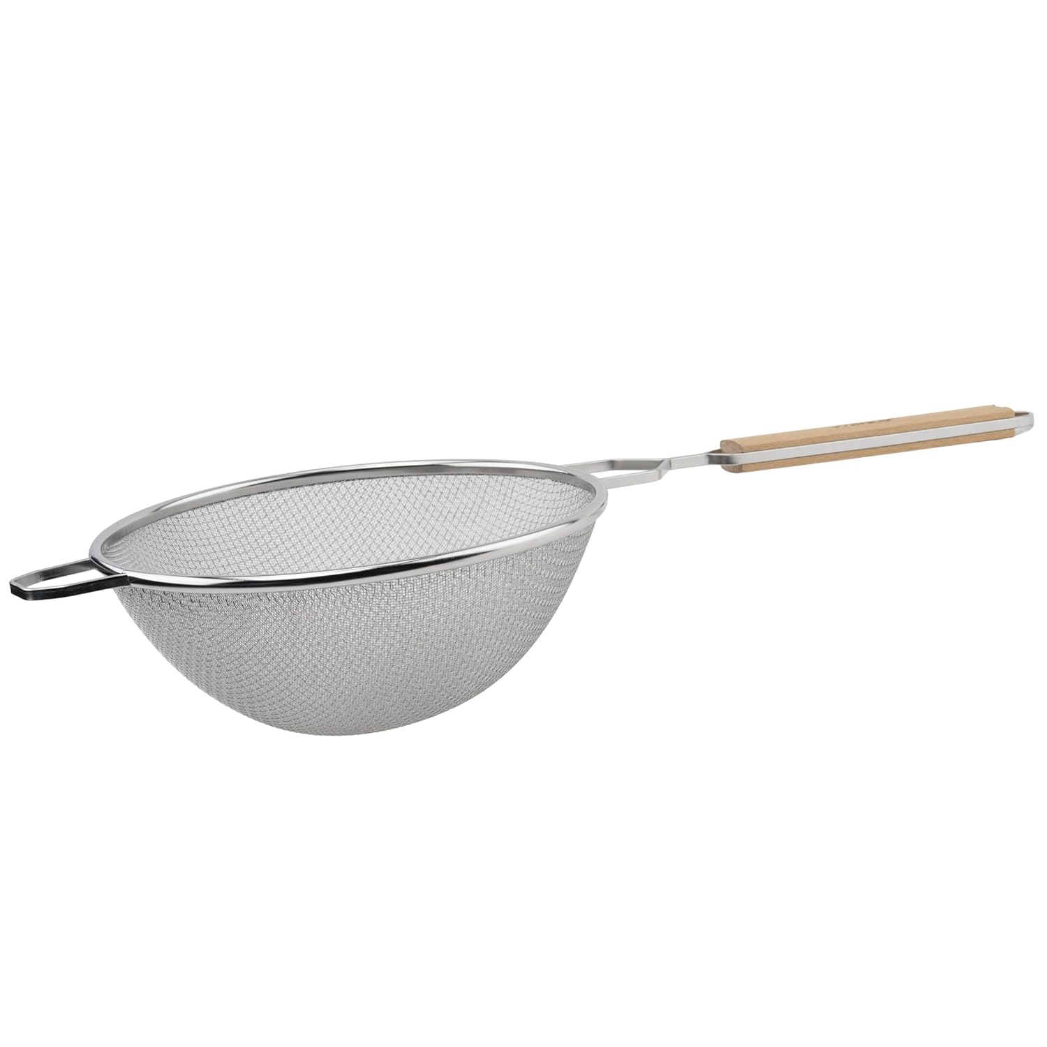 Winco MS2K-10D 10.5-Inch Double Fine Mesh Strainer, Stainless Steel Tan - Pro Kitchen Sifter for Home Chefs