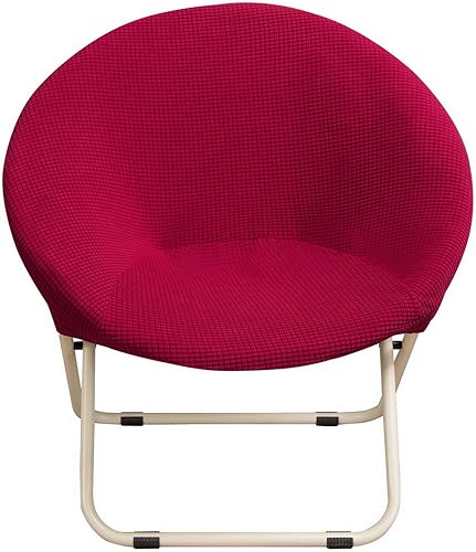 Hoomall Solo funda para silla redonda con platillo, fundas elásticas de jacquard para silla de adultos con platillo, funda extraíble de tela de