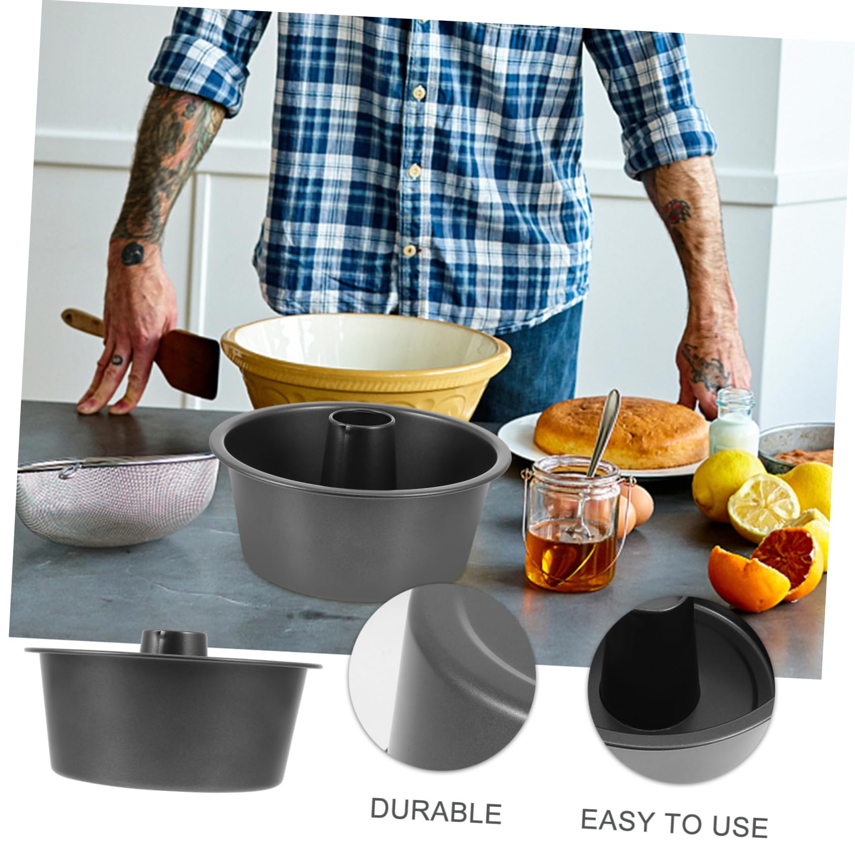 Alipis Moule à Gâteau Rond Creux Ustensile Antiadhésif Pour Cupcakes Et Pâtisserie Domestique Réutilisable Et Facile à Nettoyer