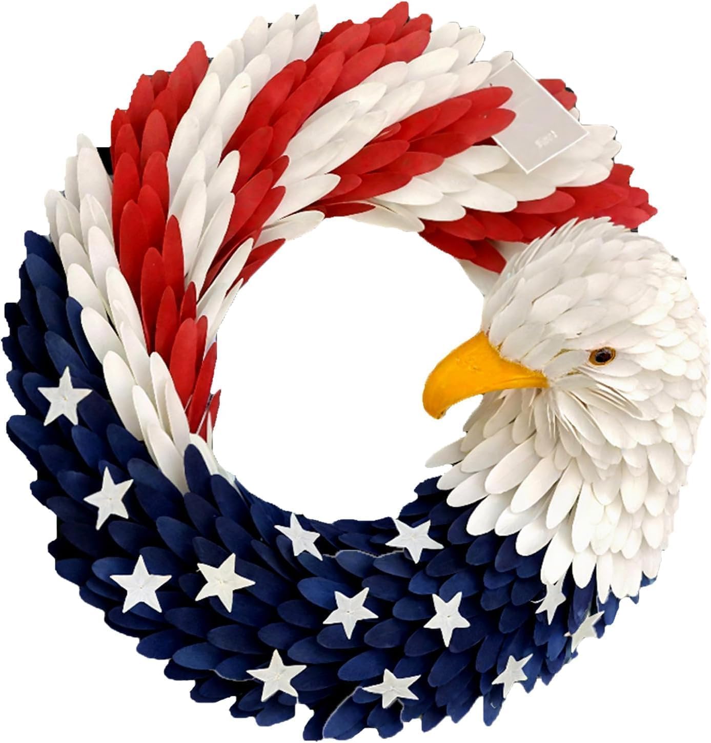 250th Anniversary Patriotic Wreath, Memorial Wreaths 3D Eagle Wreaths for Front Door, Red White and Blue Wreath All-Weather Farmhouse Outdoor Holiday Decoration (A) — view 7