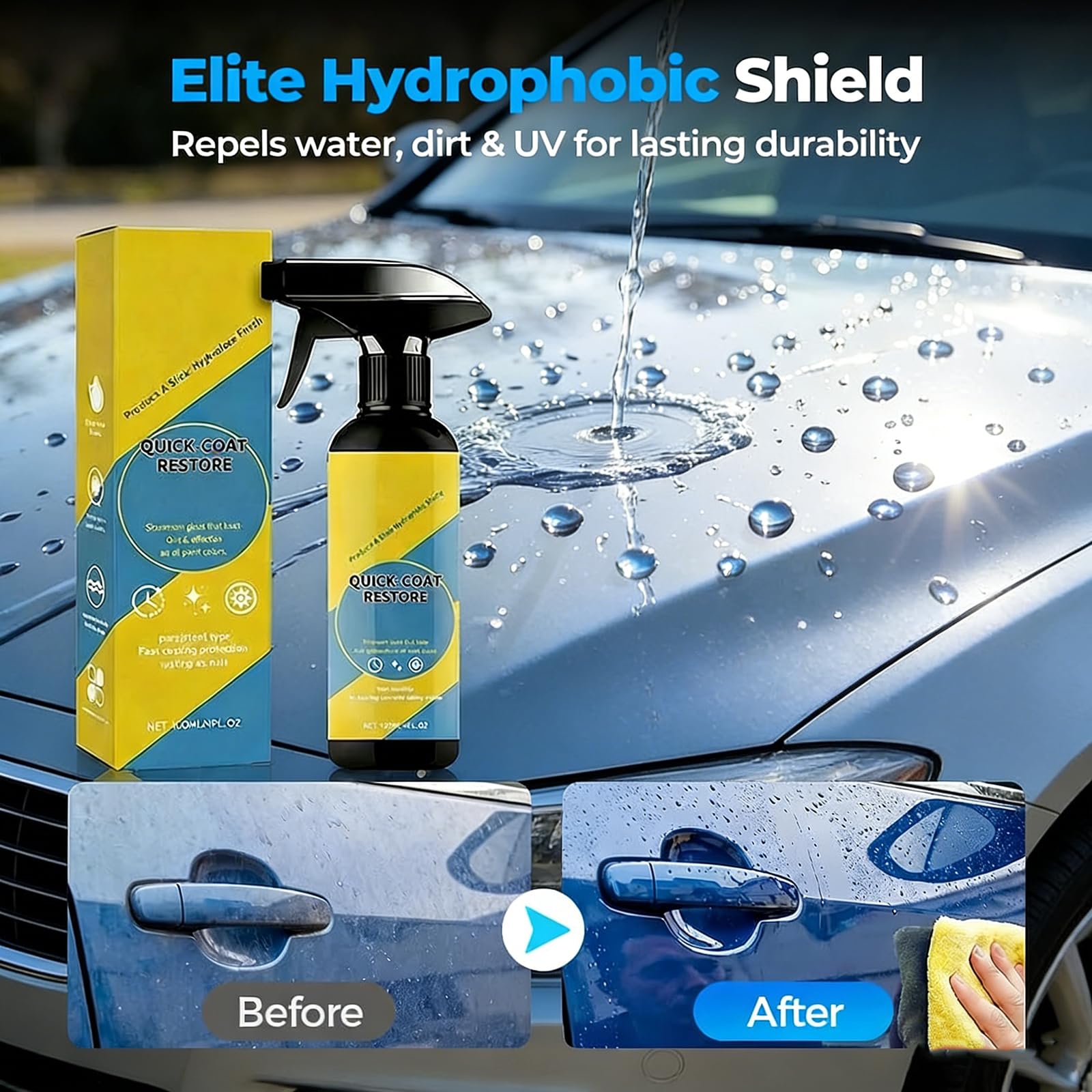 2026 Nano Quick Coat Restore - Advanced Quick-Acting Car Coating Spray for Long-Lasting Gloss, Dust Proof & Glazing Effects (1 Piece) — view 3