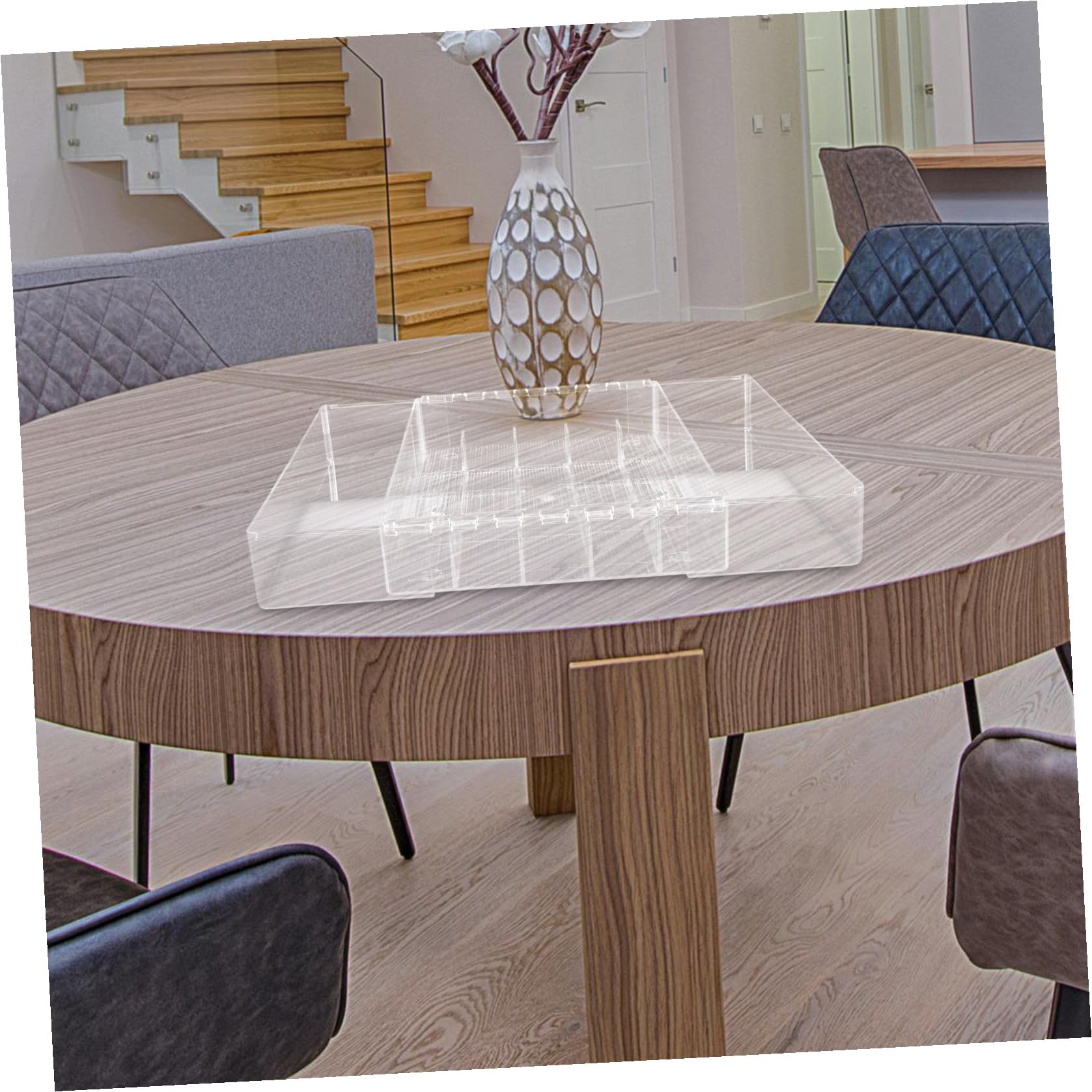 Organizador Extensible para Cubiertos de Cocina Separadores de Acrílico y Múltiples Compartimentos para Cajones y Oficina