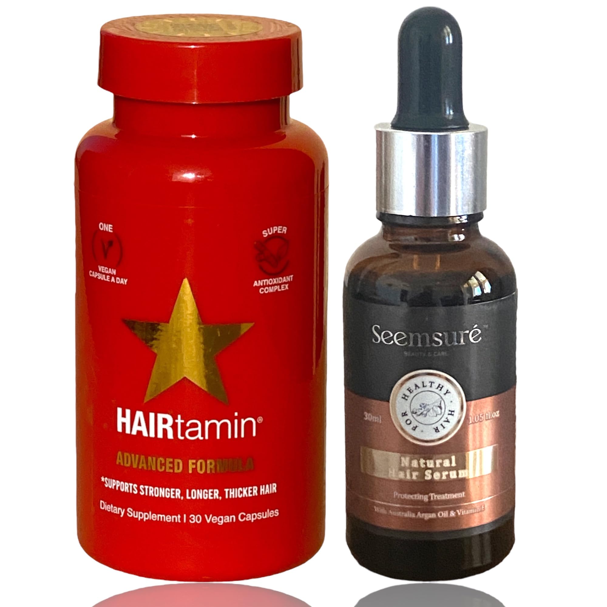 fresh one Hair growth Vitamins (1 MONTH) - Plus 100% Herbal Growth Essential Oil - Magic Hair Growth and Hair Loss Prevention Set