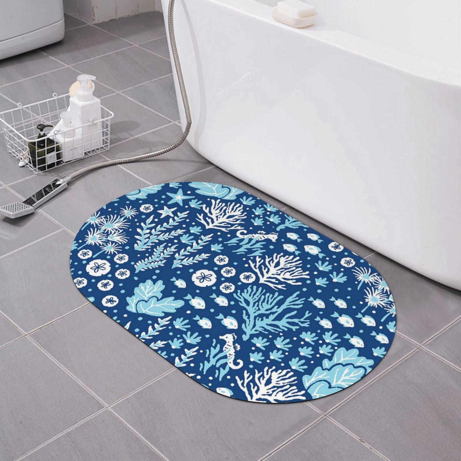 Tapis de bain super absorbant en diatomée BONDIJ au séchage rapide et sol sécurisé