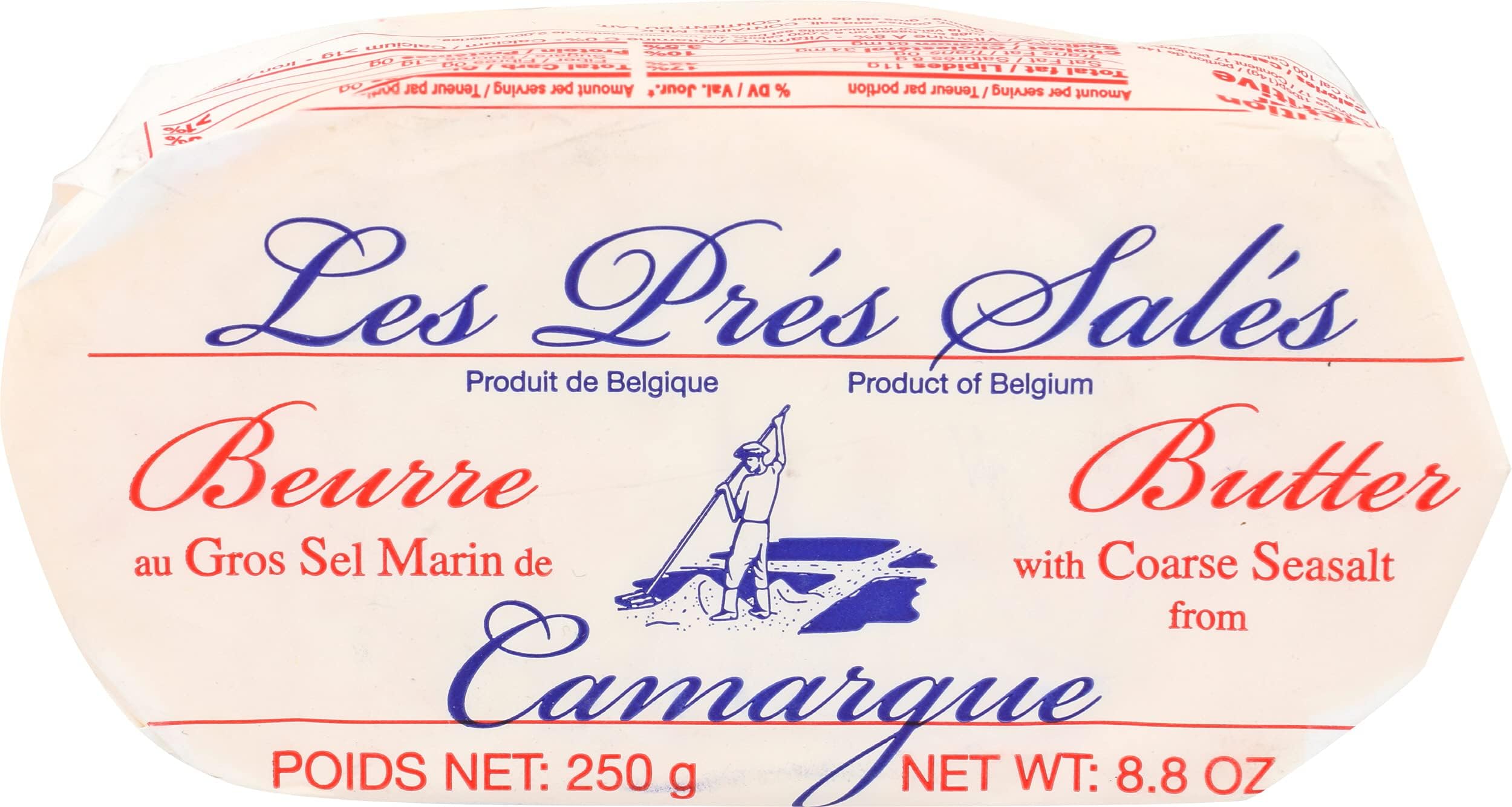 LES PRES SALES Sea Salt Camargue Butter, 8.8 OZ Grocery