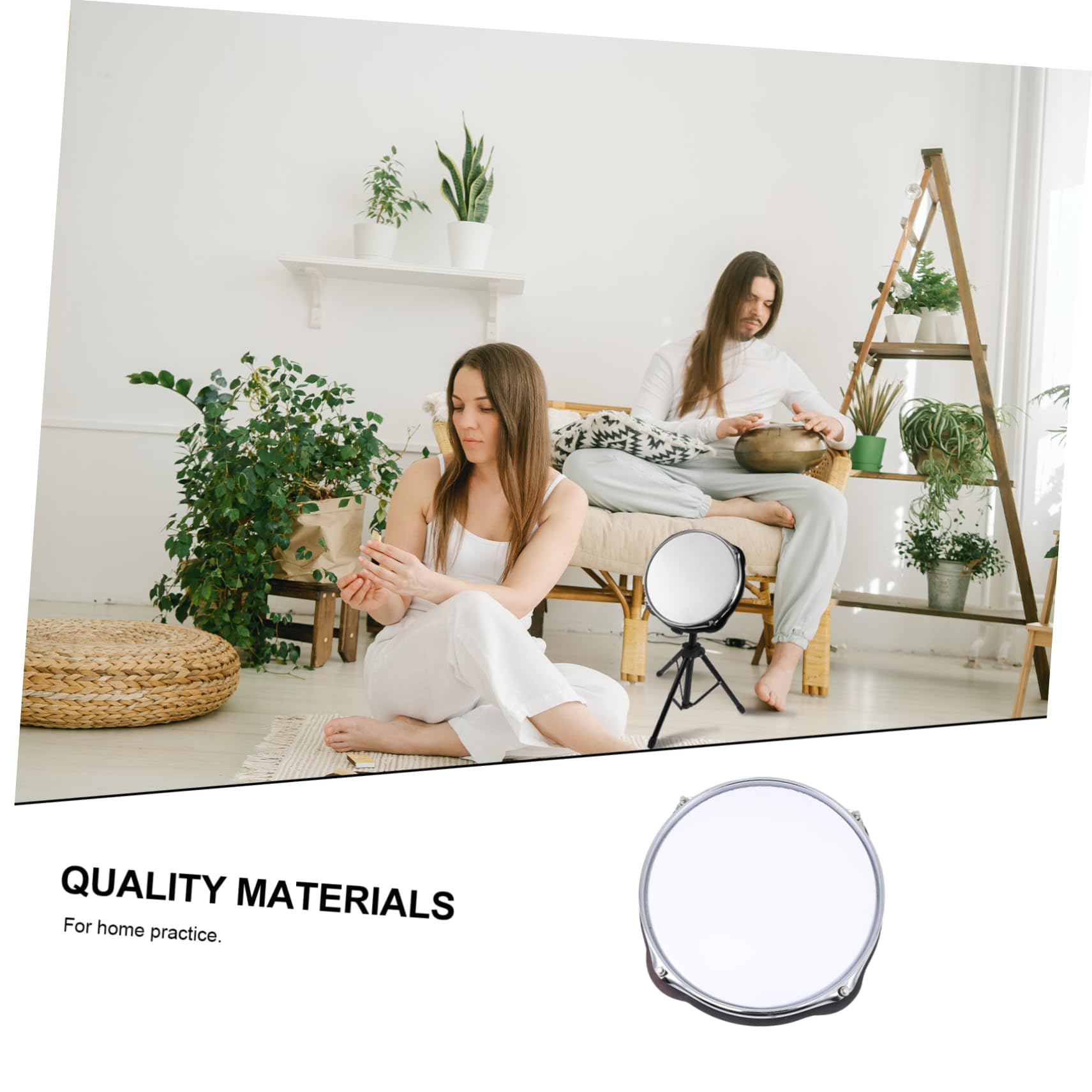 ERINGOGO 1 PC Creative Dumb Drum Practice Mat Portable Percussion Accessory for Realistic Beat Feel for Beginners White Mute Cushion for Quiet Practice present for Musicians