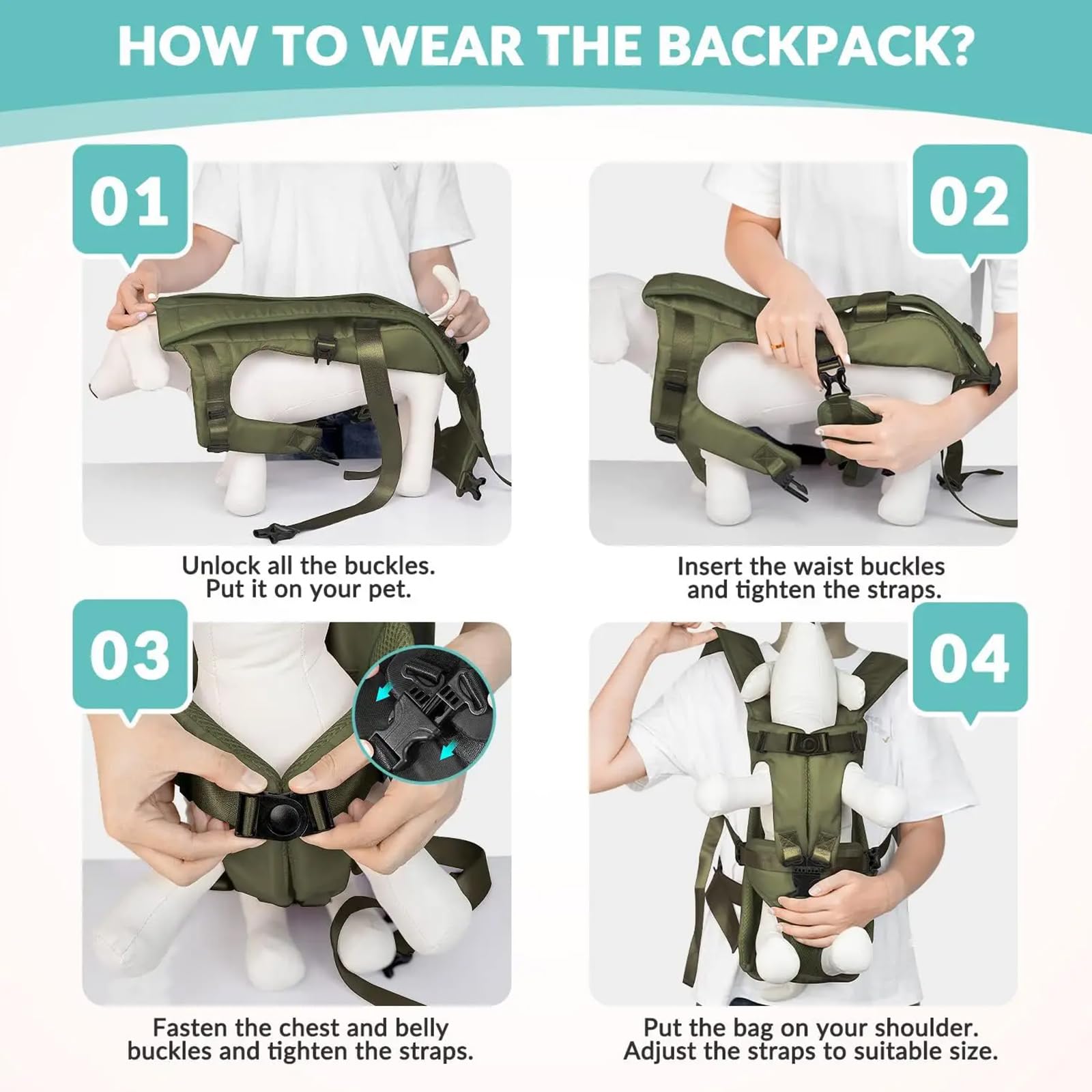 Plecak Pet Front Dog Carrier, regulowany przedni nosidełko dla małych i średnich psów i kotów, plecak Legs Out Dog Travel Przewoźnik do pieszych wycieczek,Pink,XXL