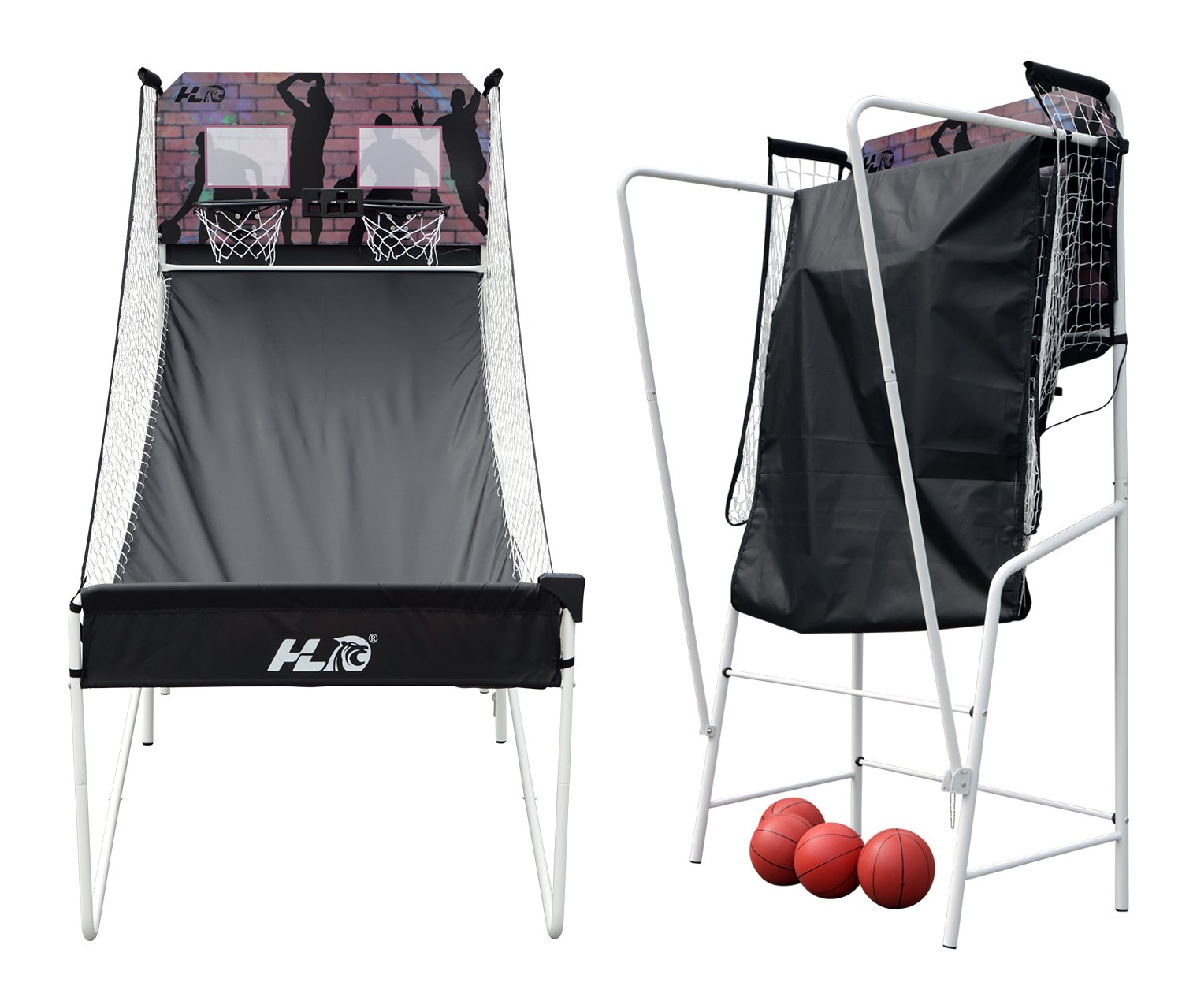HLC - sistema de baloncesto electrónico arcade 8 en 1 para Dos jugadores