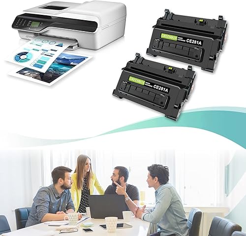 Miniatura 4 de GREENBOX Cartucho de tóner 81A 2 unidades compatibles con HP 81A CF281A 10,500 páginas de alto rendimiento, para HP Enterprise MFP M605 M604 M604N