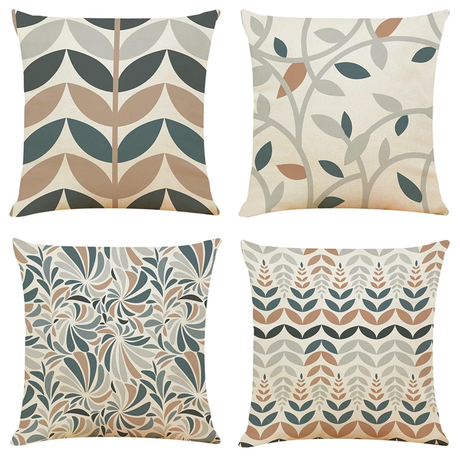 Lijahoo 30x30in Pillow Covers Set of 4 Room Decor Abstraction Pillow Covers Soft Decorative Throw Pillows for Couch Double-Sided Print Throw Pillow Covers for Sofa Office Chair Modern Home Decor -KT4