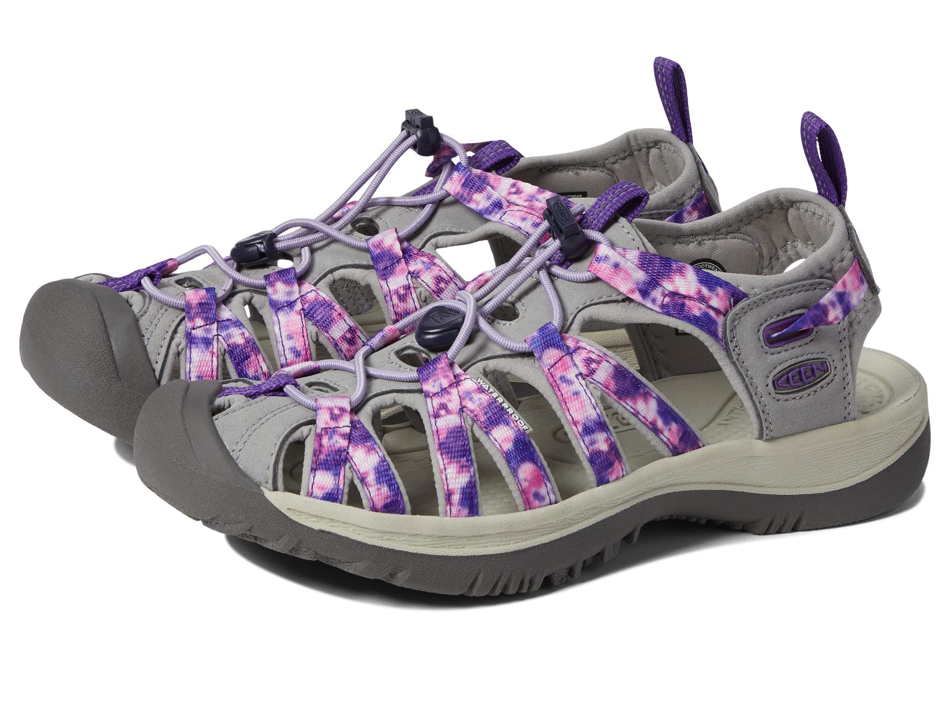 KEEN Damen Whisper Sandalen, Lila Tie Dye Vapor, 40.5 EU