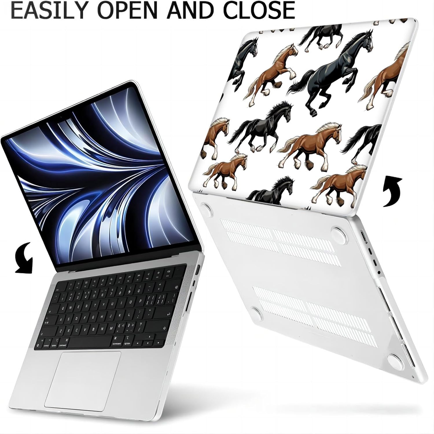 Compatible with MacBook Neo 13-inch, Hard Shell Case with Keyboard Cover and Screen Protector (A3404 A18 Pro chip, 2026 Release) - Horse MD8686