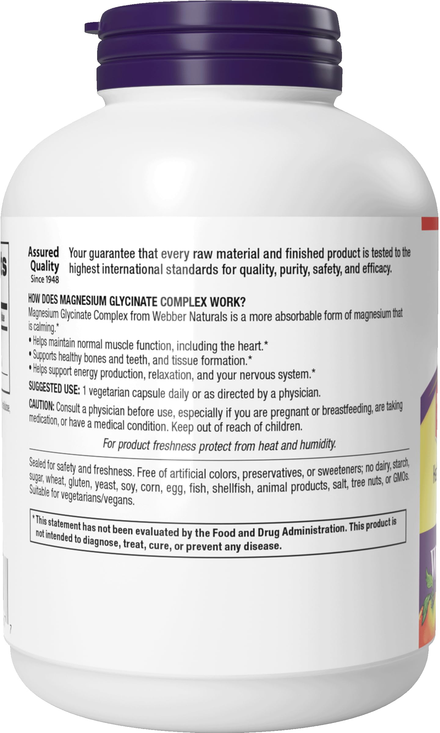 Webber Naturals Magnesium Glycinate 200mg, High Absorption, 180 Capsules — Amazon image 8