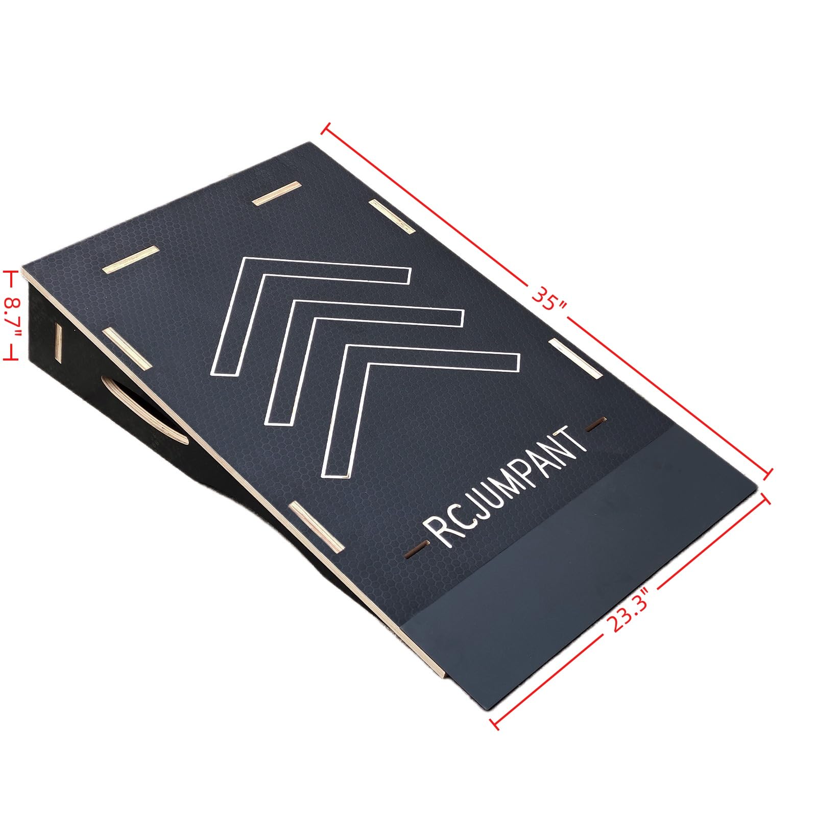Rampa per skateboard e bici, Rampa per auto RC, per BMX, con piastra in ferro, 3 misure, portatile, antiscivolo, montaggio senza attrezzi (nero, 89 x 23,3 x 22,1 cm (lunghezza x larghezza x altezza)