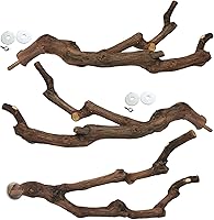 kathson Natural Grapevine Bird Perches for Parakeets Budgies Cockatiels - Chewable Climbing Branches 3PCS Cage Toys