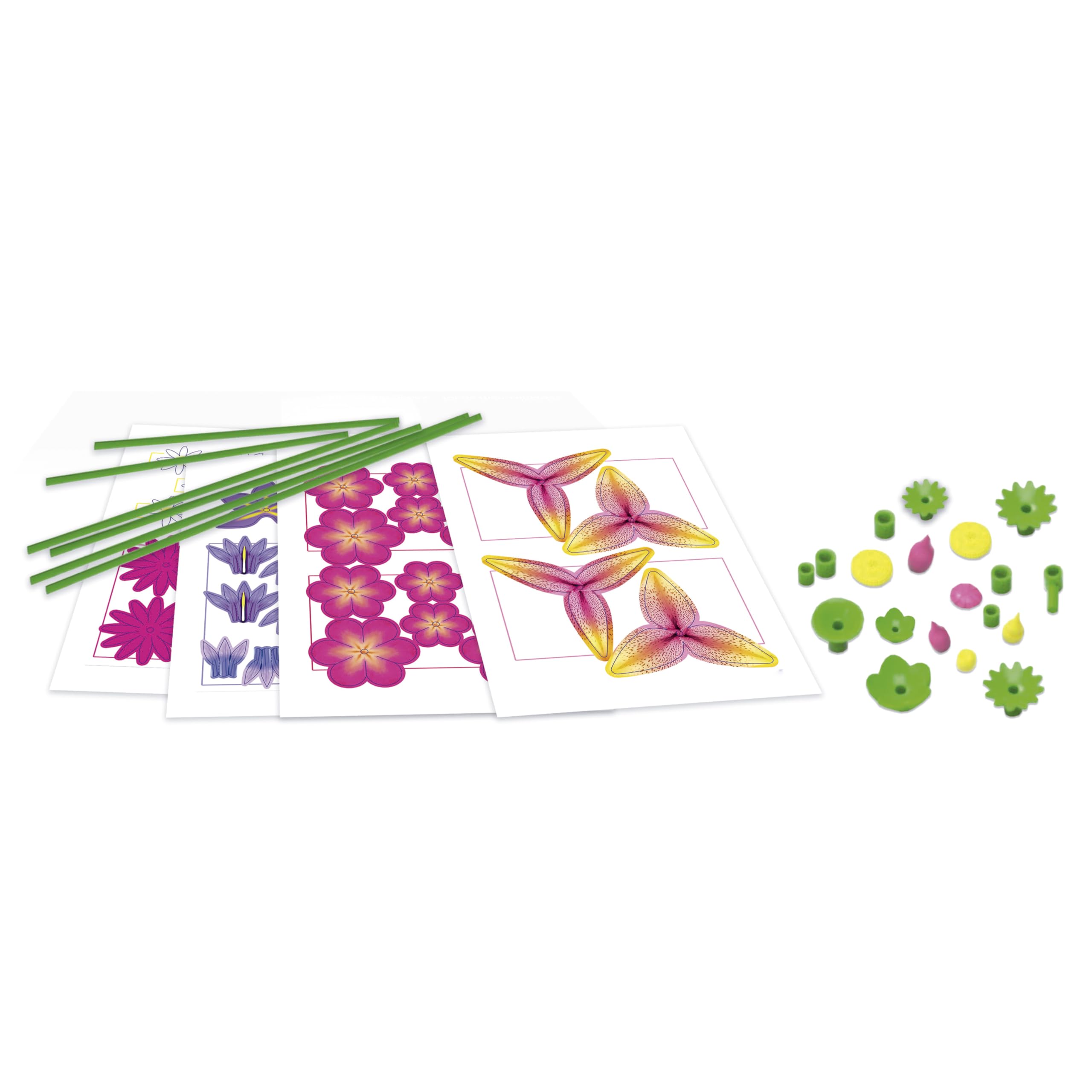 Educa - Bouquet de fleurs sauvages Art floral, Kit de bricolage pour réaliser dix-neuf fleurs sauvages en papier sans avoir besoin de colle ni de ciseaux, A partir de 6 ans (20141)