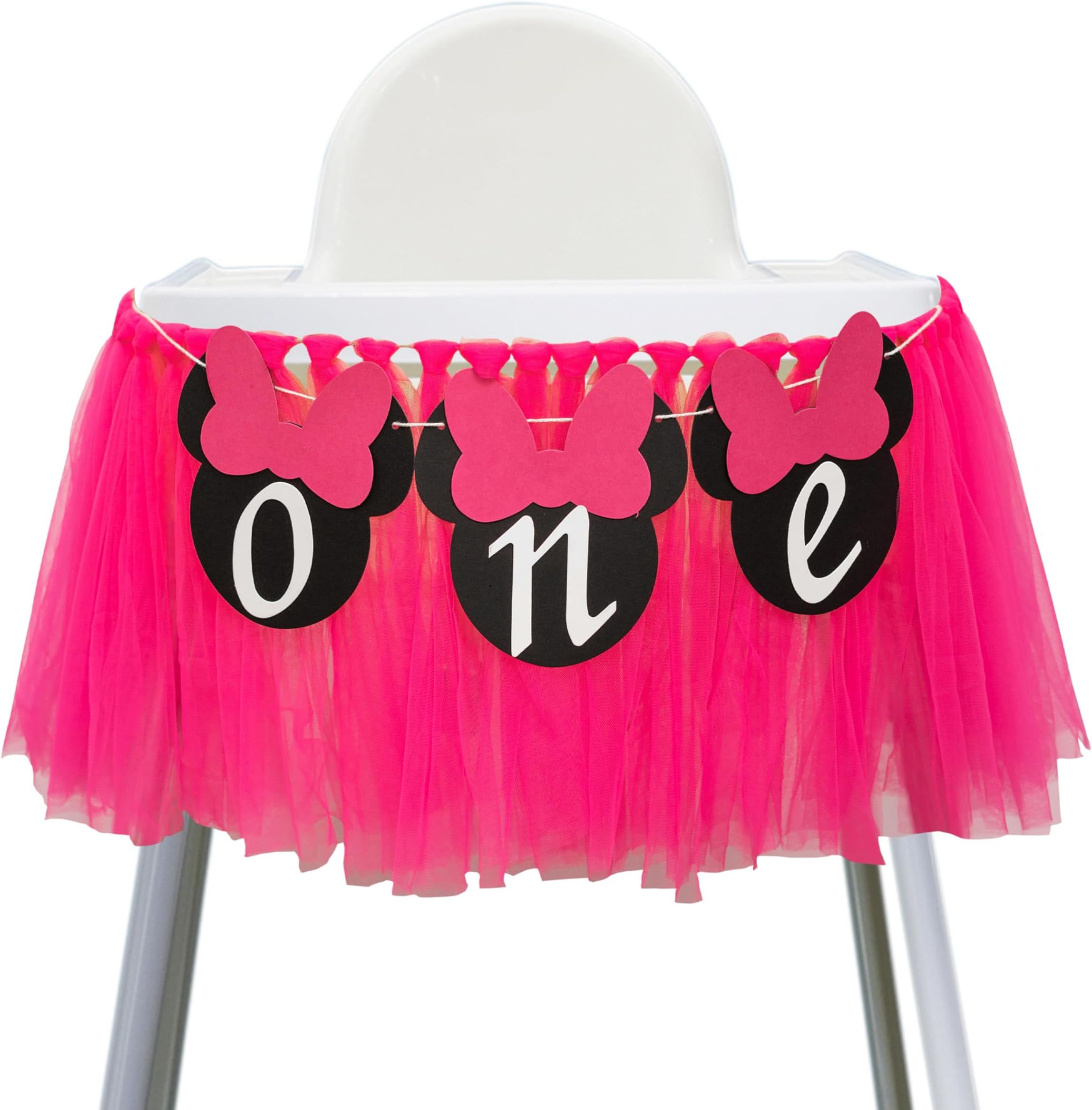 Mouse First Birthday High Chair Banner - 1st Birthday Party Decorations Banner, Mouse Theme Birthday Party Supplies Highchair Banner, Cute One Mouse Sign Anniversary Milestone Cake Smash Photo Props Banner