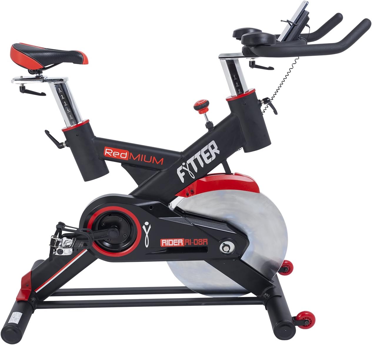 FYTTER RIDER RI-08R. Semiprofessional Indoor Cycling Bike with 24 kg flywheel. Bluetooh display compatible with APP iOS-Android (Fit Hi Way). Let's reach a 100% motivation!!!