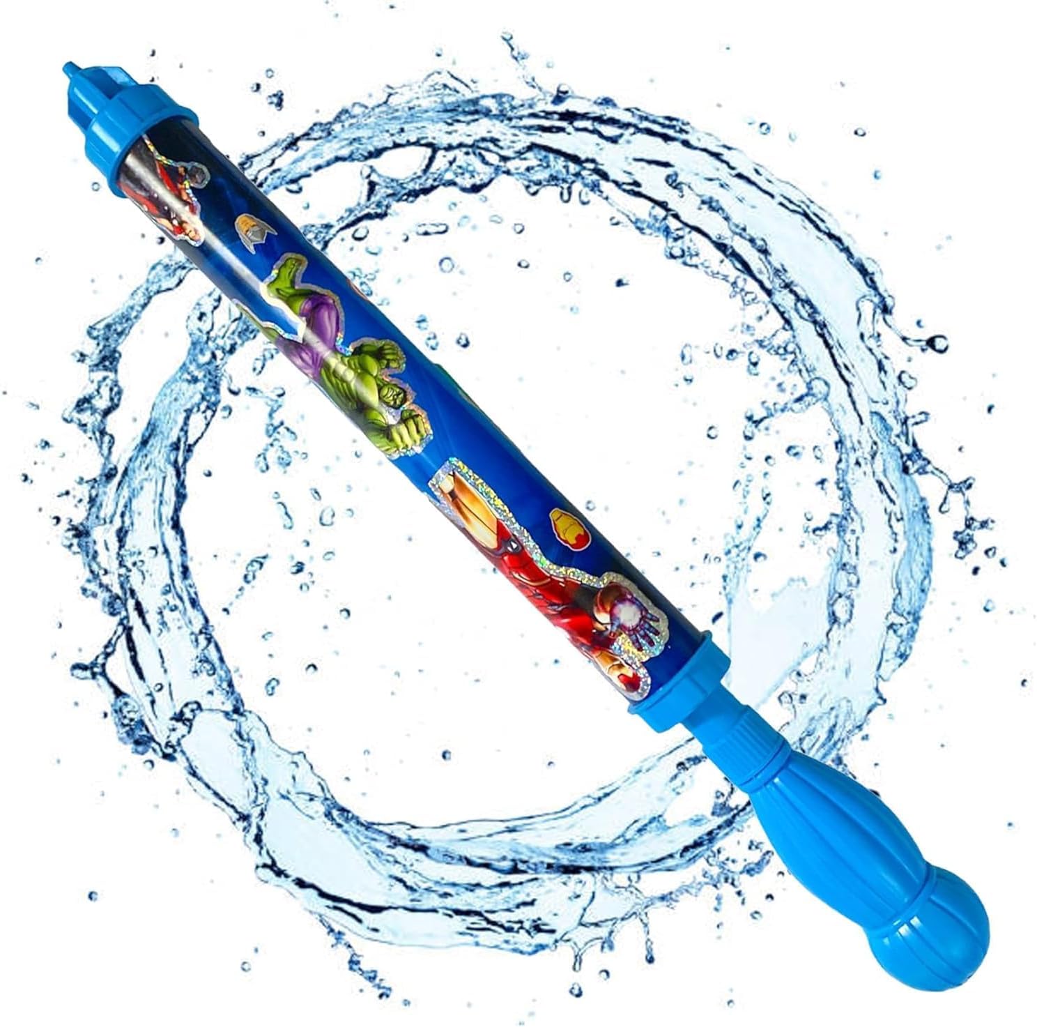 Cartoon Character Themed Pump Action Water Blaster, Assorted Colour High Capacity Blue Squirt Gun for Summer Fun & Holi Festival Durable Outdoor Long-Range Water Soaker Toy for Kids