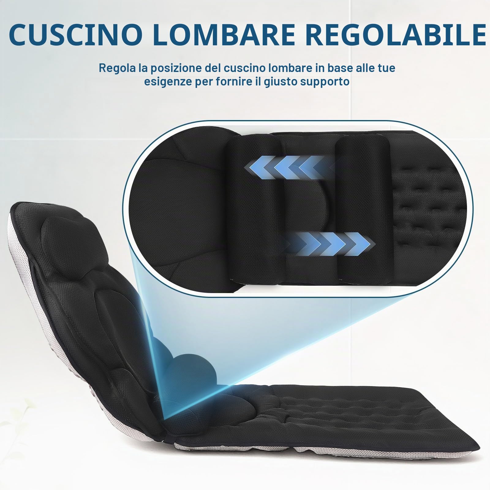 Cuscino per vasca da bagno, 138 x 45 cm, ad asciugatura rapida, con imbottitura per testa e schiena, delicato sulla pelle, per vasca idromassaggio standard