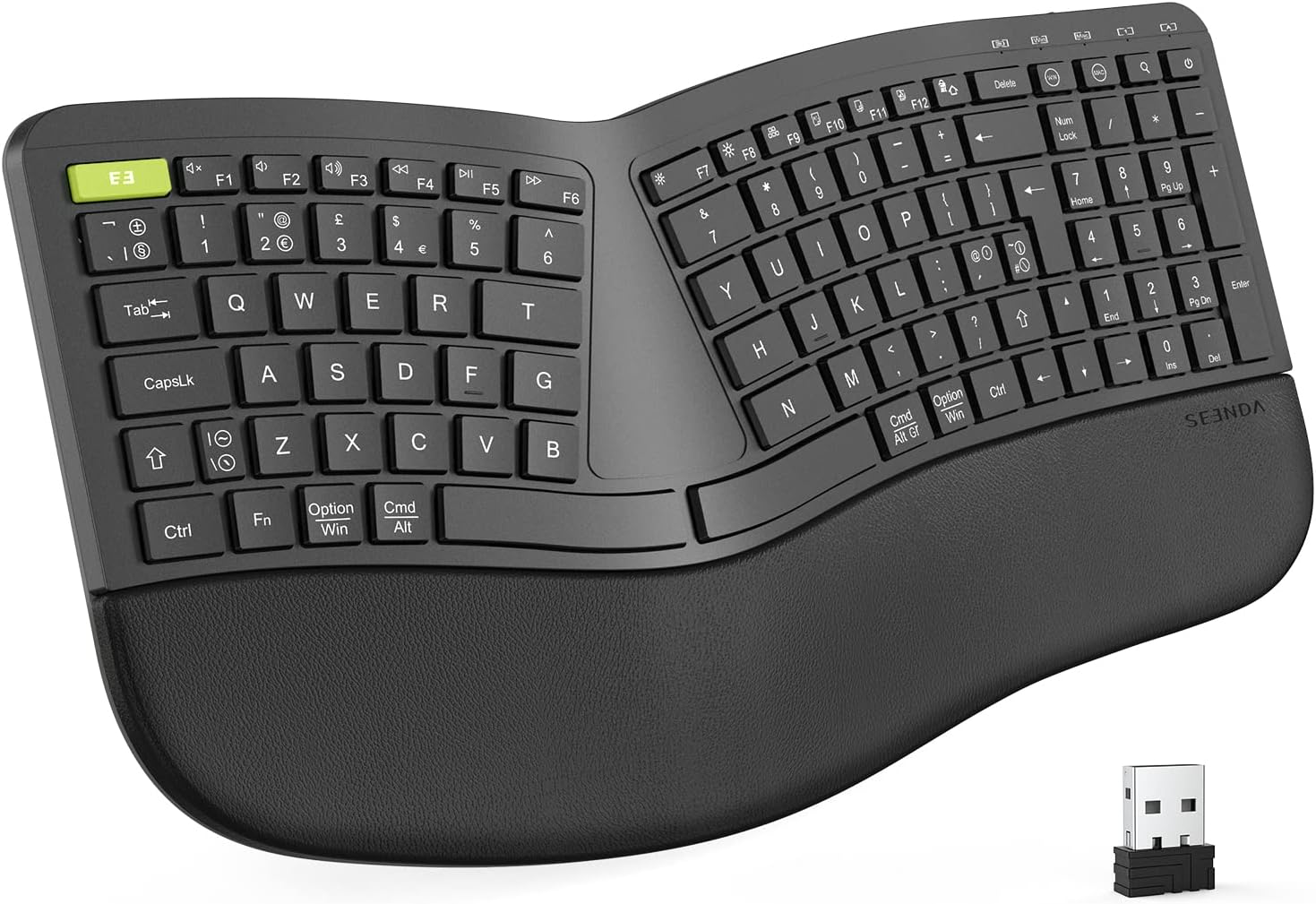Seenda Ergonomic Split Keyboard, 2.4G Wireless Ergo Keyboard