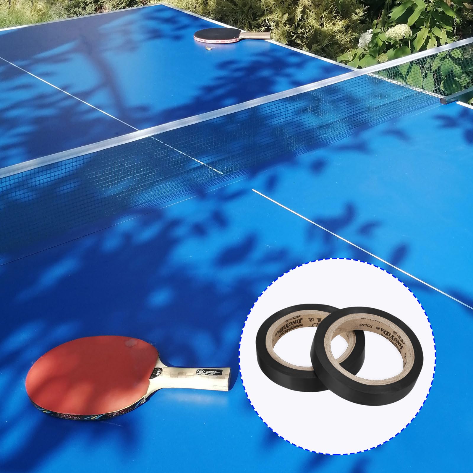 M METERXITY 2 Pack Racquet Overgrip Tape - Badminton Tennis Racket Grip Finishing Tape Wrap Tape Sticky Non-Slip, Apply to Tennis Racket (26Ft, Black)