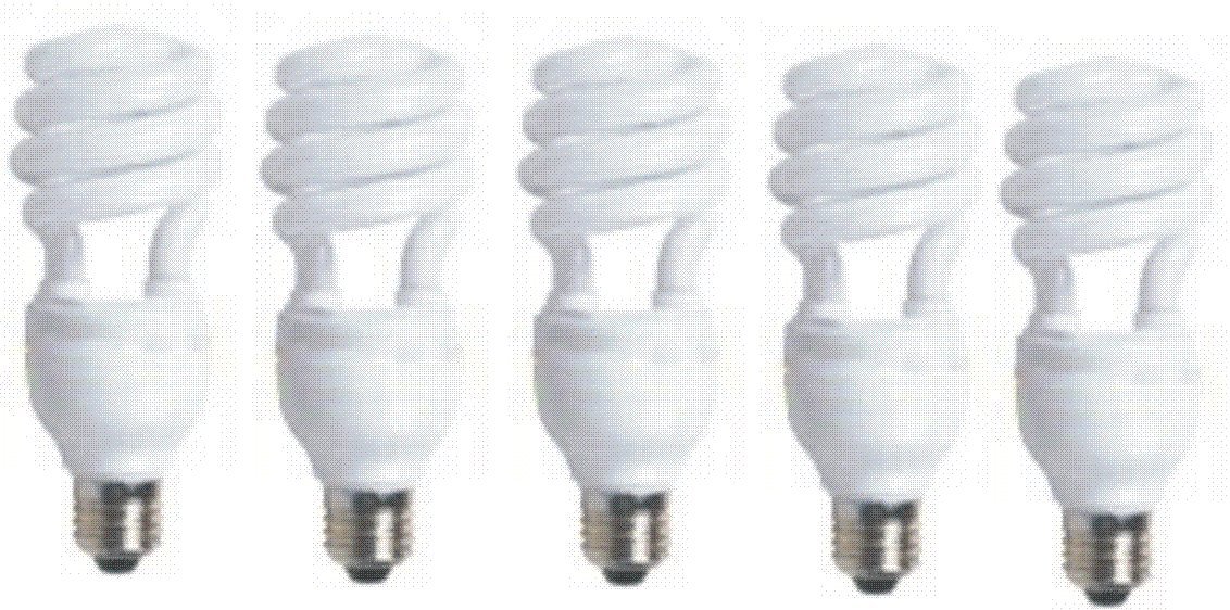 Eco Lights 11Watt Es (Screw Fitting) Daylight Energy Saver 11Watt 5 Pack Full Spectrum Bulbs