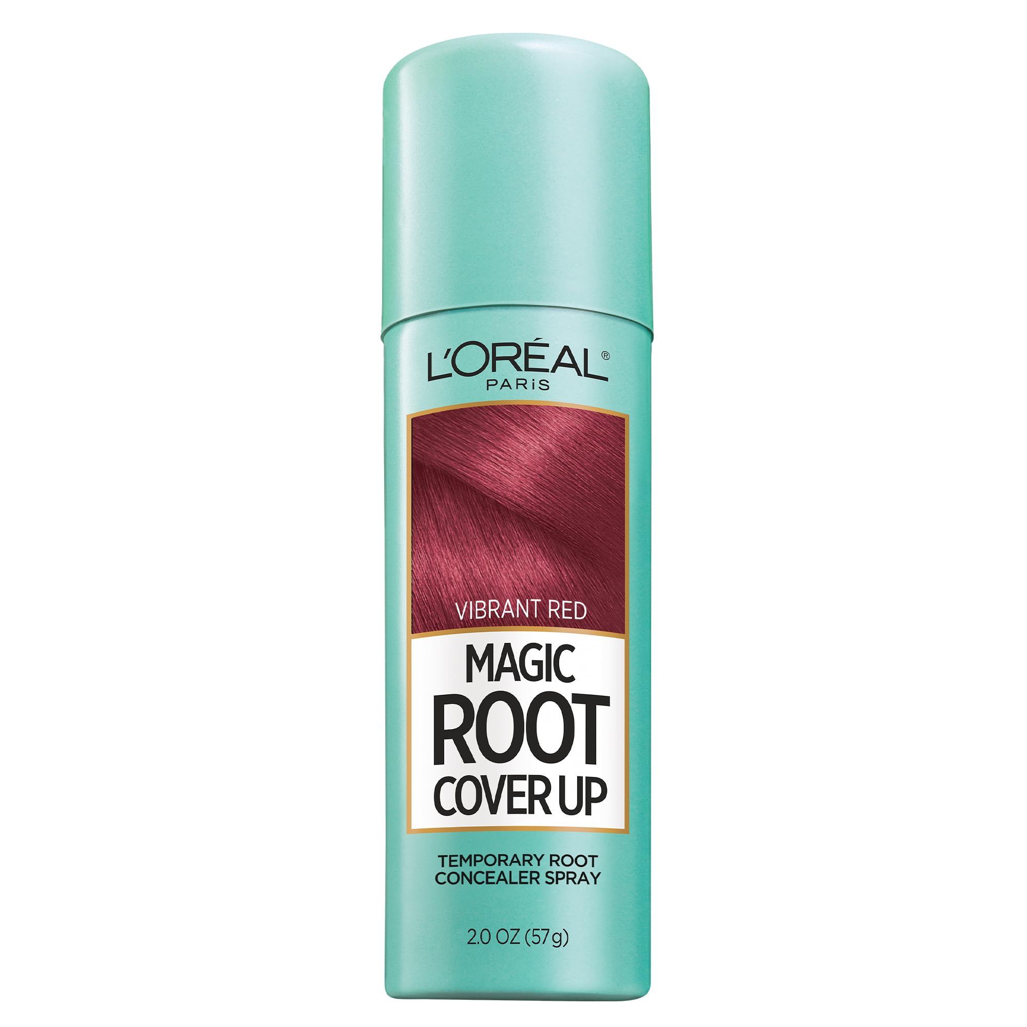 L'Oreal Paris Magic Root Cover Up Temporary Concealer Spray for Gray Hair, Bright Red, 2 Oz