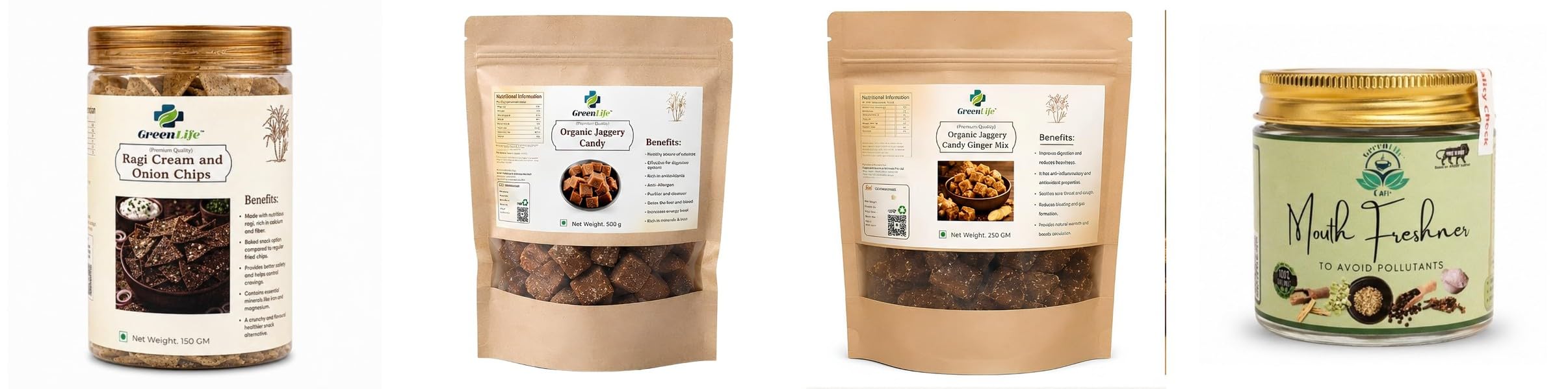 Ragi Cream & Onion Chips | Baked | 150gOats & | Oats | Crispy Flavor | 200gOrganic Jaggery Candy with Pepper 250g | Natural Desi Gur Can-image-46