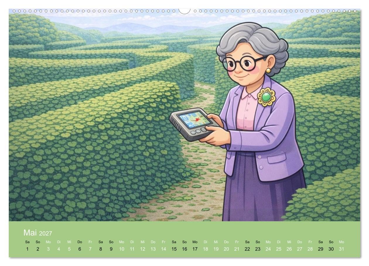 Ich bin noch nicht fertig - Oma Edition (Wandkalender 2027 DIN A2 quer), CALVENDO Monatskalender: Eine liebenswerte und moderne Oma meistert den Alltag. (CALVENDO Spass)