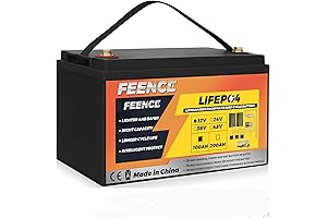 FEENCE LiFePO4 12 Volt 100 Amp Hour Battery with 7000+ Deep Cycles