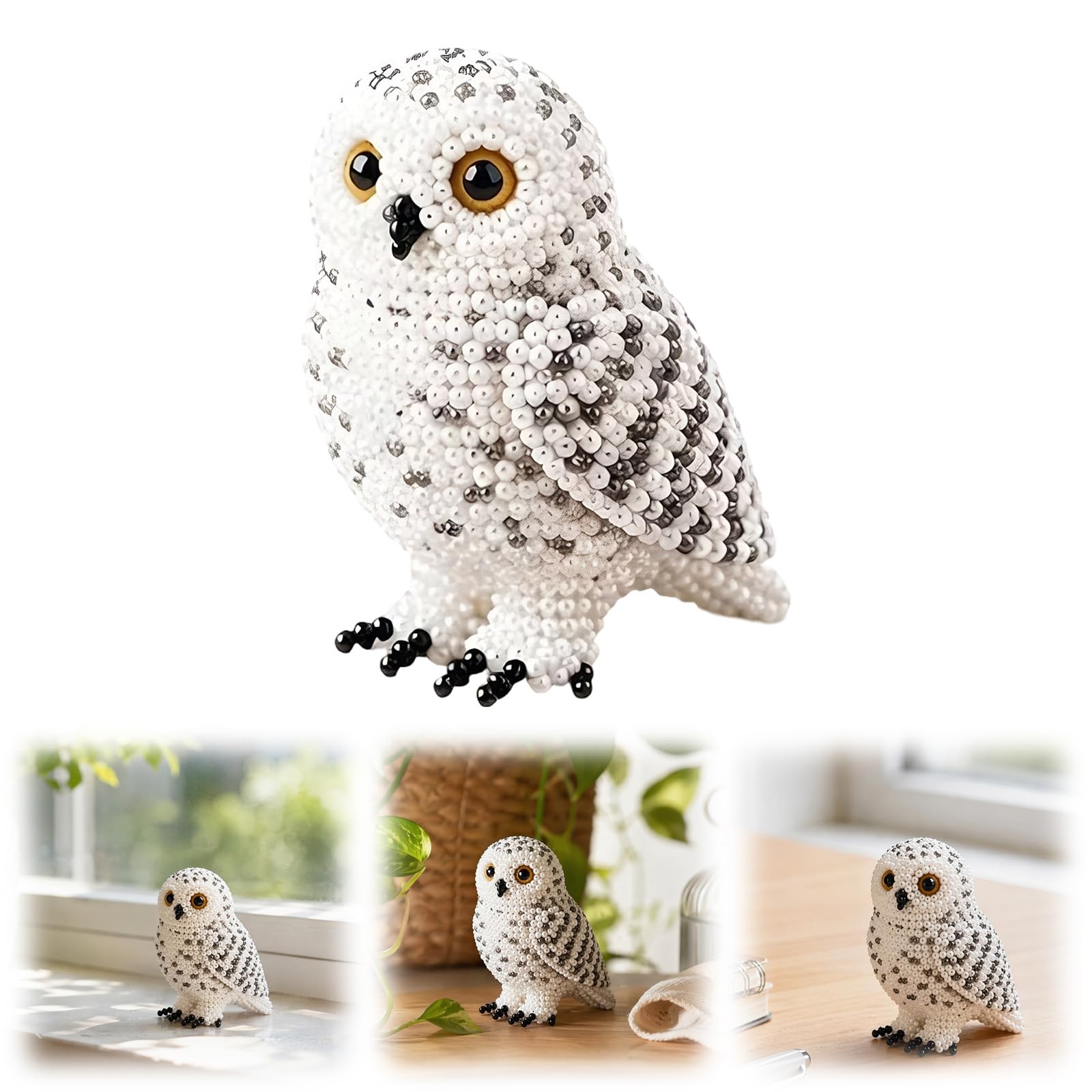 Kit de bordado de cuentas de pájaro 3D, accesorios completos de arte con cuentas para diversión creativa de manualidades, perfecto para niñas, mujeres, adolescentes y adultos