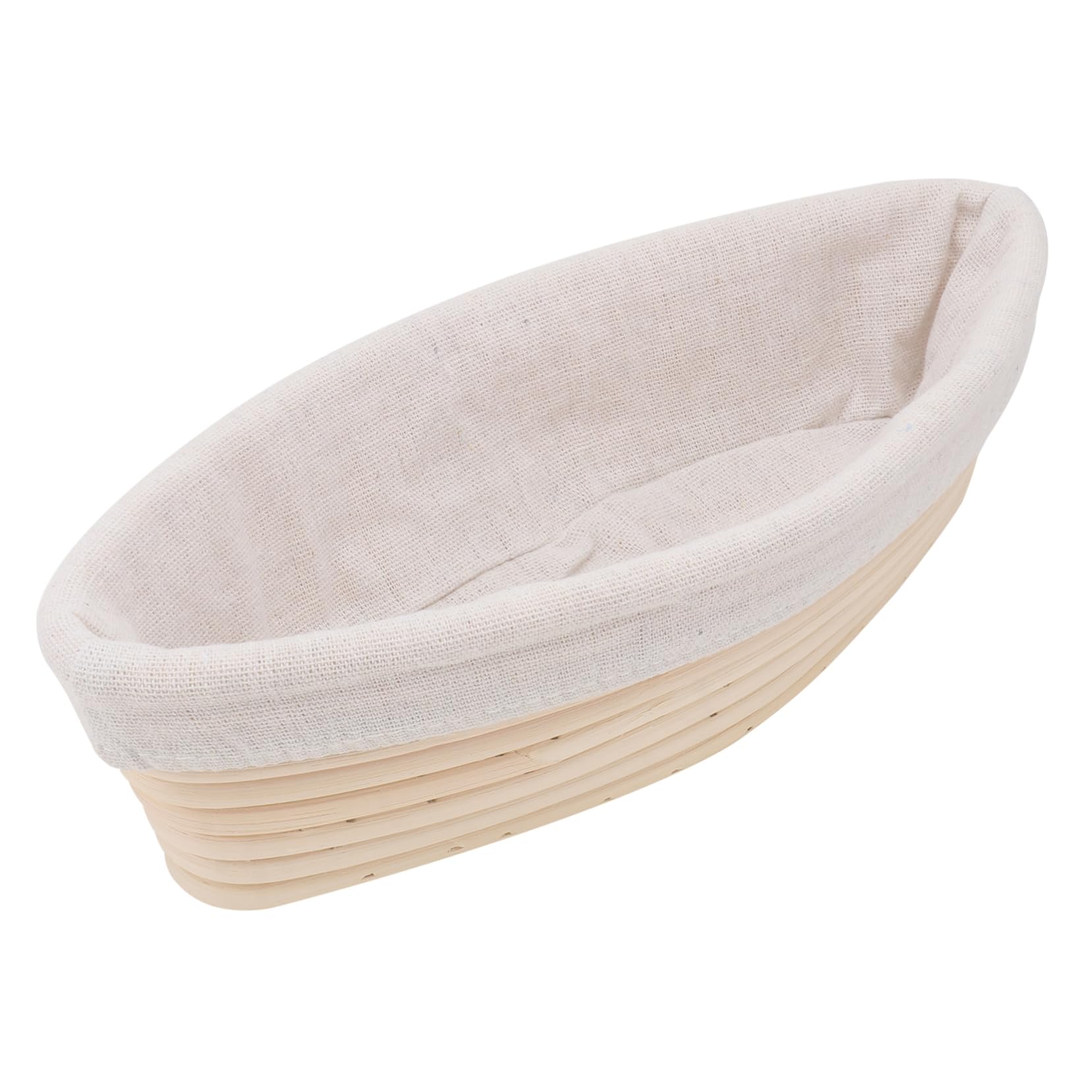 LALADEFIEE 1Pc Rattan Bread Proofing Basket with Cloth Liner Woven Dough Mold for Sourdough Easy to and Reusable for Home Bakery and Restaurant Use