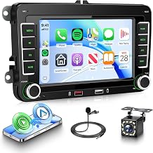 Hodozzy 2G+64G Android Car Stereo for VW Jetta Passat Golf Beetle Polo Caddy Tiguan Touran SEAT Skoda,7 Inch Touchscreen with Wireless Carplay Android Auto GPS WiFi Bluetooth FM/RDS DSP Canbus Camera