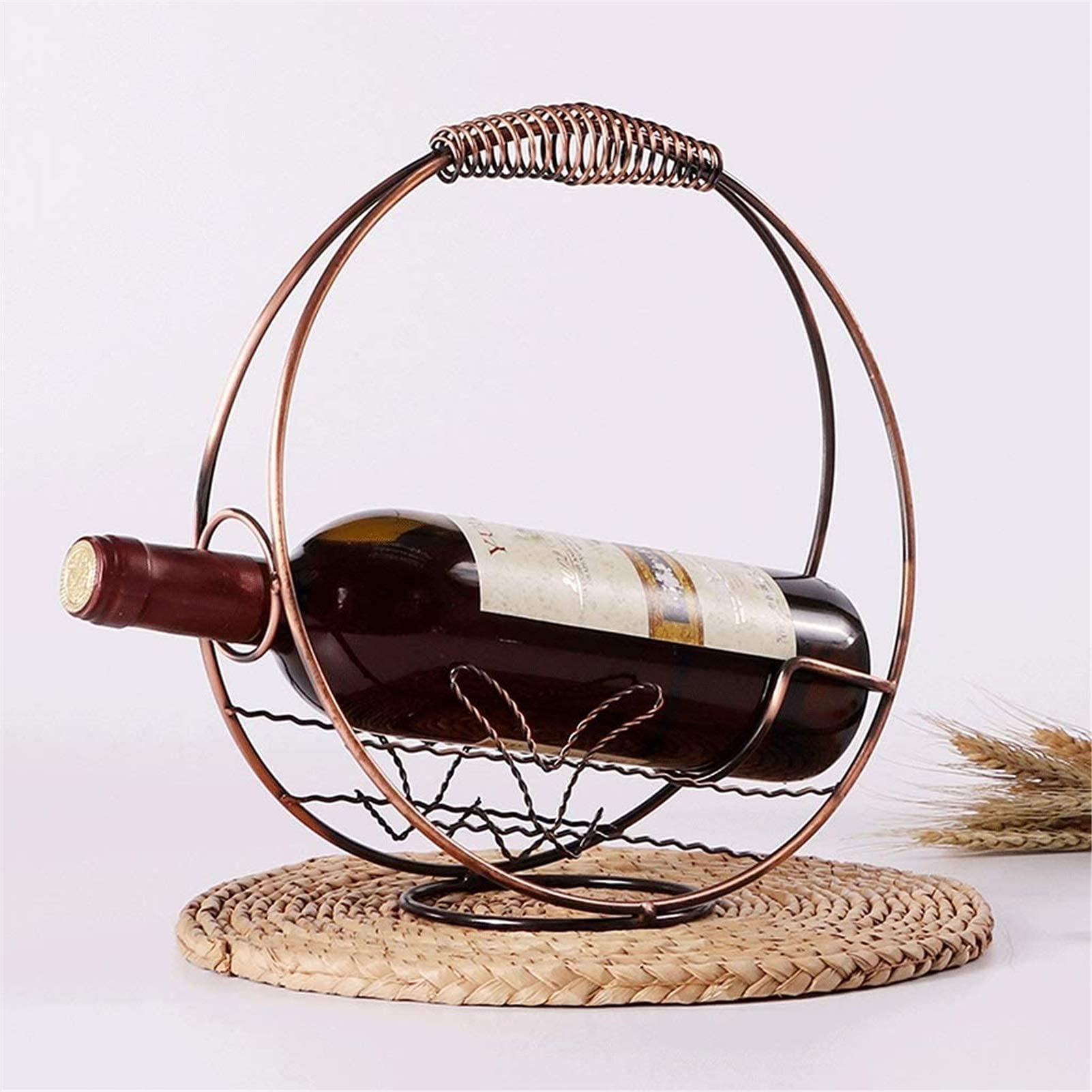 Support de bouteille artistique en fer idéal pour un cadeau original